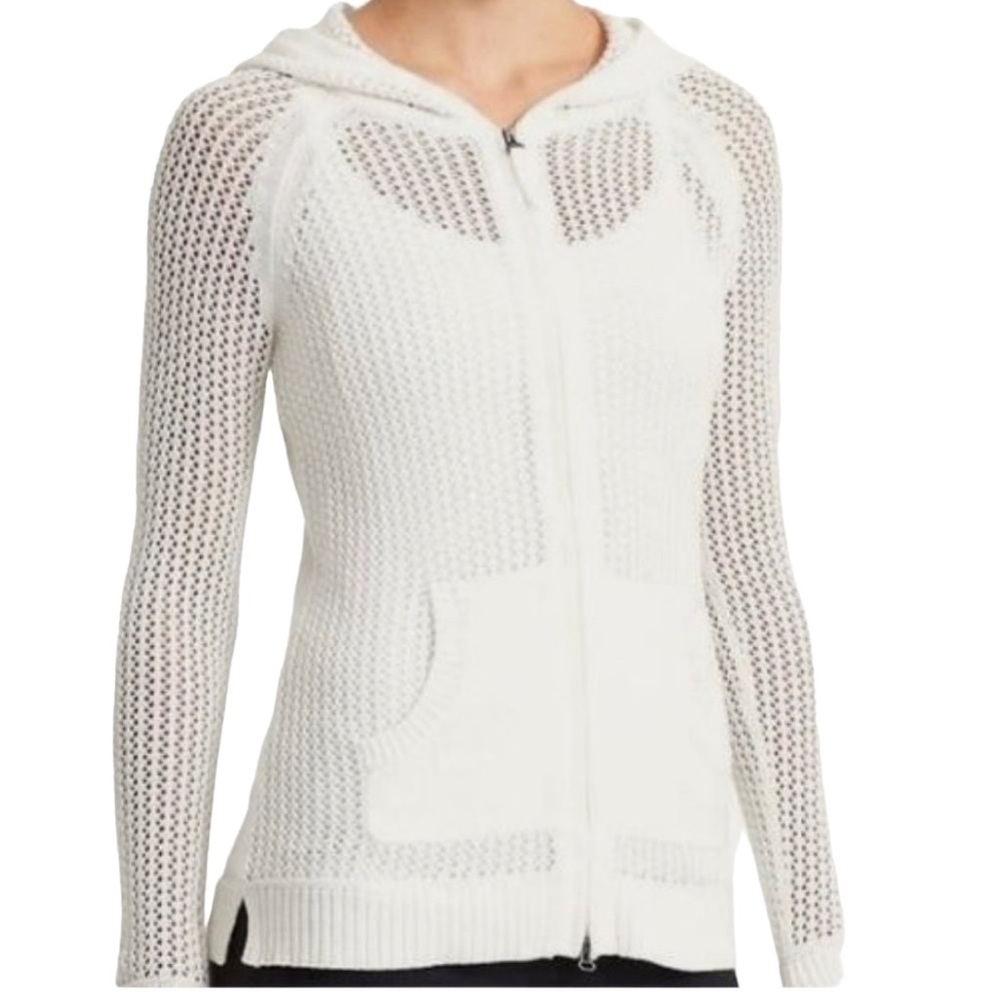 Athleta - Sunscape Crochet Knit
Sweater Sandy White Beach Cover Size Small